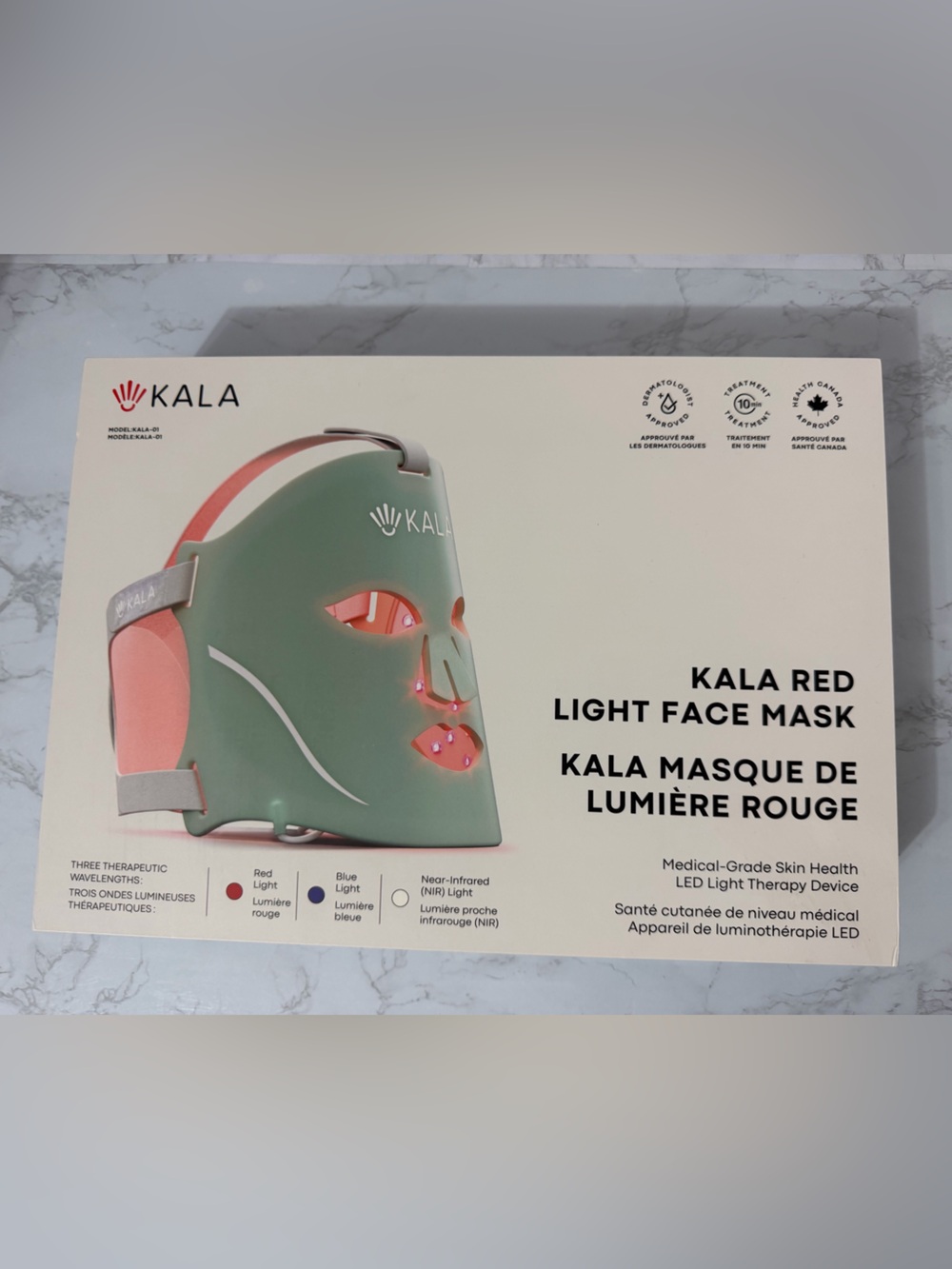 BNIB Kala Red Light Face Mask - with Blue LED Light Therapy Anti-aging Acne